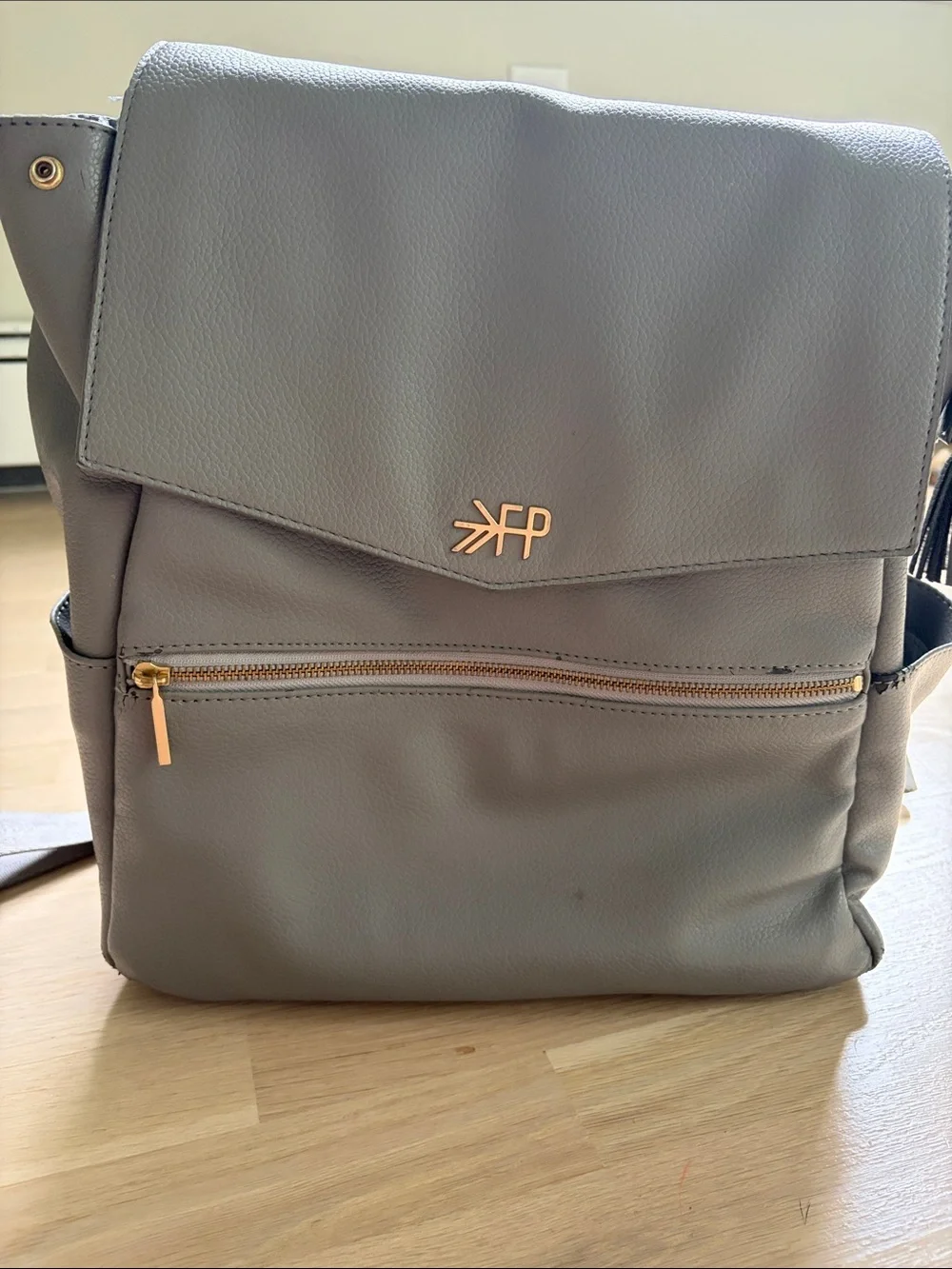 Freshly picked leather diaper bag